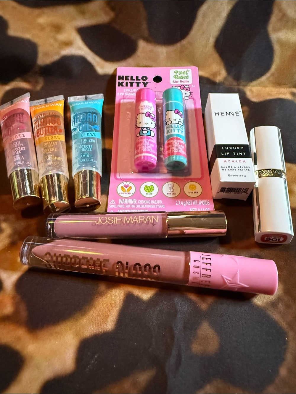 Hello Kitty Lip Balm Duo with Assorted Pink Lip Glosses - see pics for details